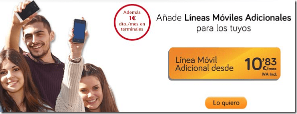 Jazztel oferta segundas líneas