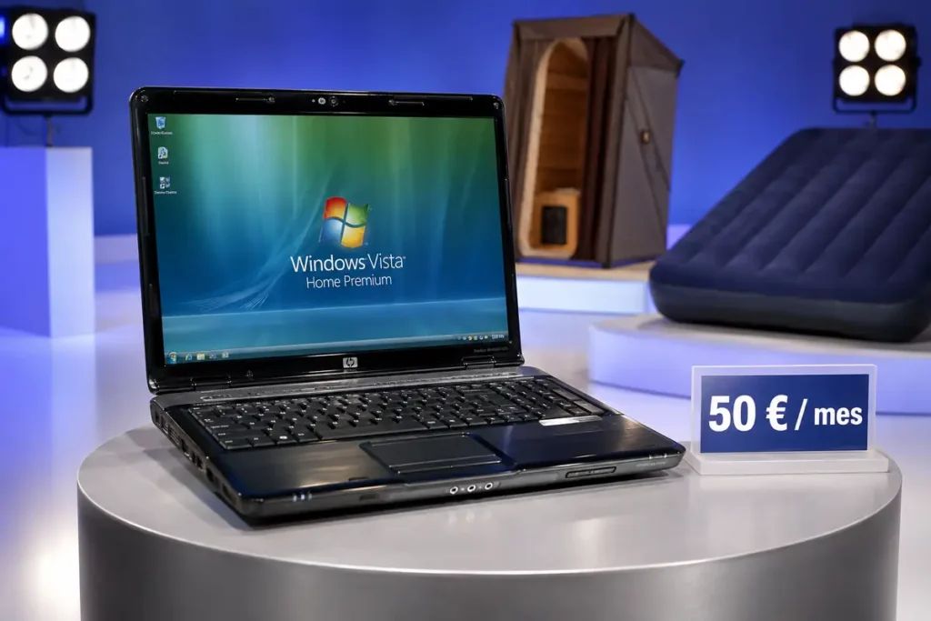 HP Pavilion de 2008 anunciado en la teletienda por 50 euros al mes