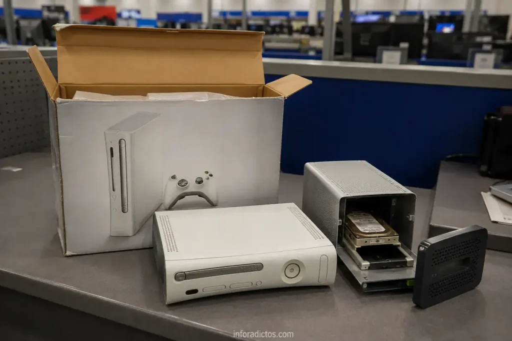 Consola y disco duro devueltos por no coincidir con sus cajas en una tienda de electrónica