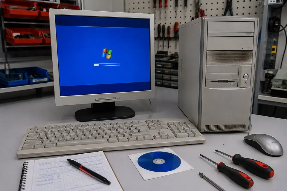 Ordenador de sobremesa detenido al arrancar Windows XP durante una reparación