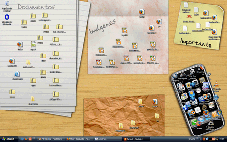 Fondo con hojas y notas de Proyecto Autodidacta Primer fondo de Iván Lasso con hojas y notas para organizar documentos e imágenes