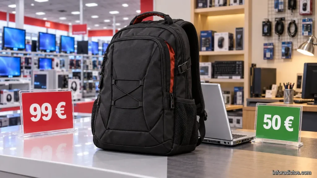 Mochila para portátil comparada a 99 y 50 euros