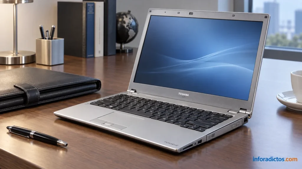 Toshiba Portégé R500-11Z sobre un escritorio profesional