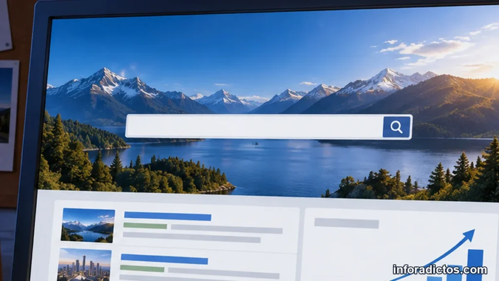 Bing, el buscador de Microsoft, con un gráfico de visitas en aumento