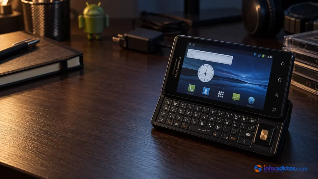 Motorola Milestone con teclado QWERTY físico y Android