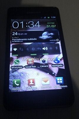 Pantalla principal de un Samsung Galaxy S2 en 2011