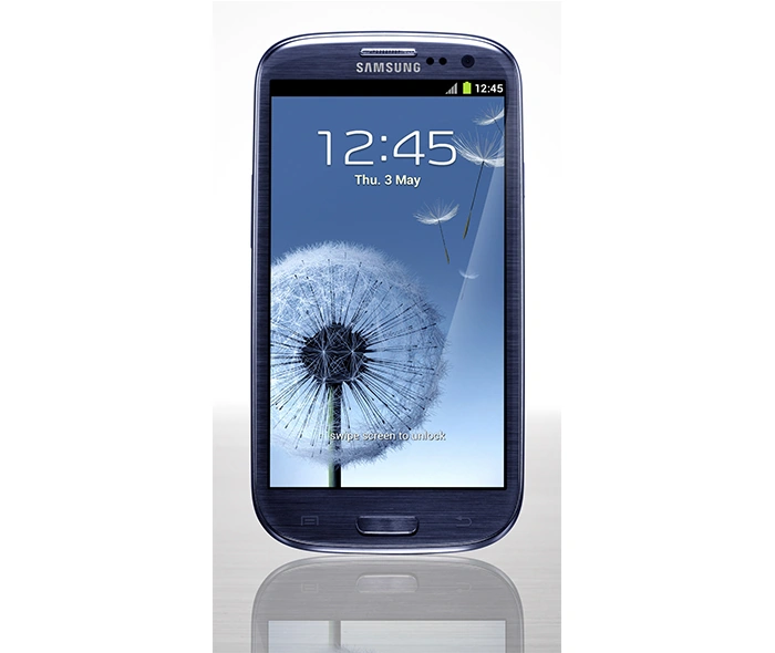 Samsung Galaxy S3 azul Pebble Blue visto de frente
