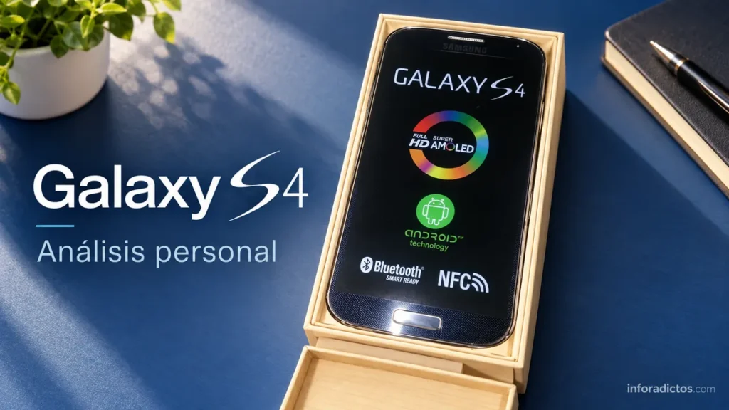 Samsung Galaxy S4 i9505 negro en su caja, portada del análisis personal