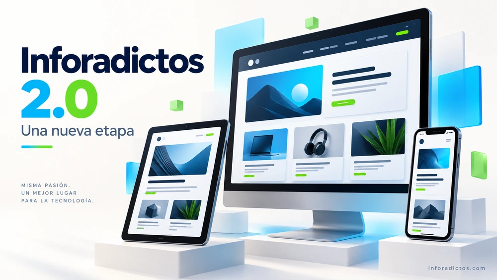 Ilustración de Inforadictos 2.0 adaptado a ordenador, tablet y móvil