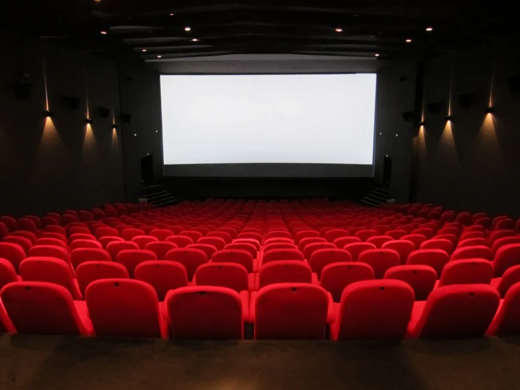 Patio de butacas de un cine visto desde la pantalla