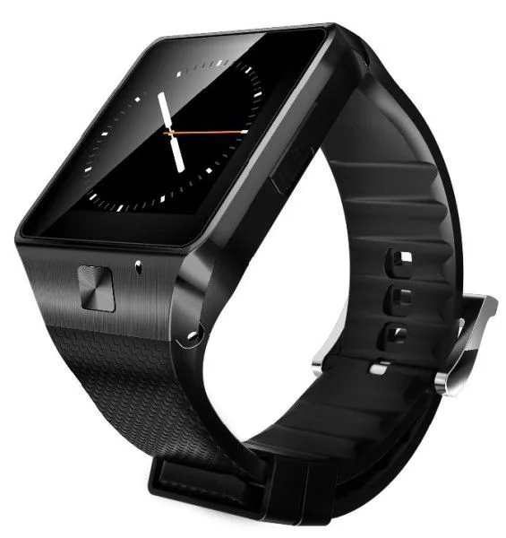 Reloj inteligente GV08S negro visto en perspectiva