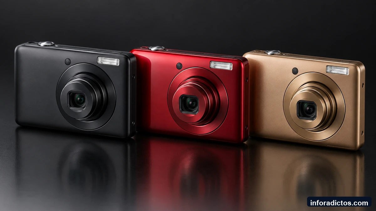 Canon IXUS 100 IS en negro, rojo y ocre Cámaras compactas Canon IXUS 100 IS en negro, rojo y ocre
