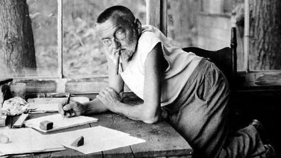 Charles Proteus Steinmetz trabajando Charles Proteus Steinmetz escribiendo sobre una mesa de trabajo