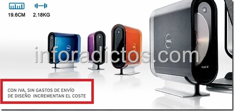 Anuncio del Dell Studio Hybrid con un error sobre los gastos de envío