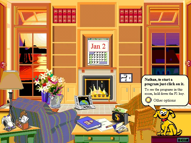 Interfaz de Microsoft Bob Habitación y asistente de la interfaz de Microsoft Bob
