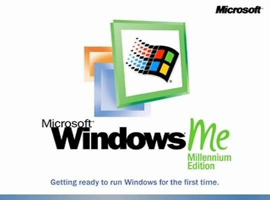 Microsoft Windows Me Pantalla de inicio de Microsoft Windows Me
