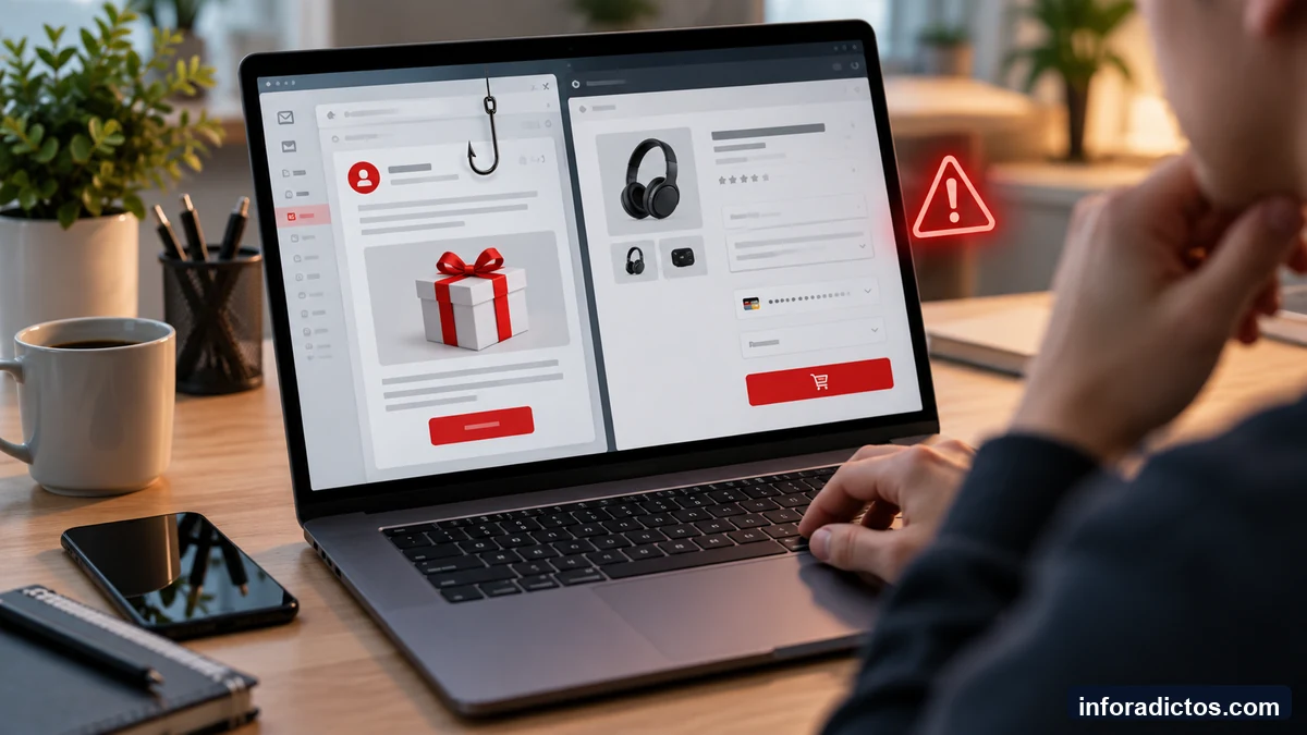 Ejemplo de fraude y estafa mediante phishing Ejemplo de correo de phishing que suplanta una tienda online