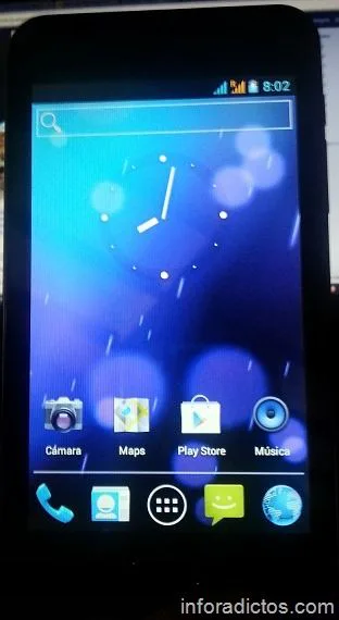 Pantalla principal de Android con aplicaciones en el Funker R500DSI