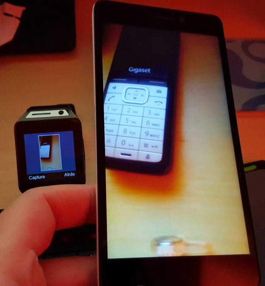 Función de cámara remota en el smartwatch GV08S