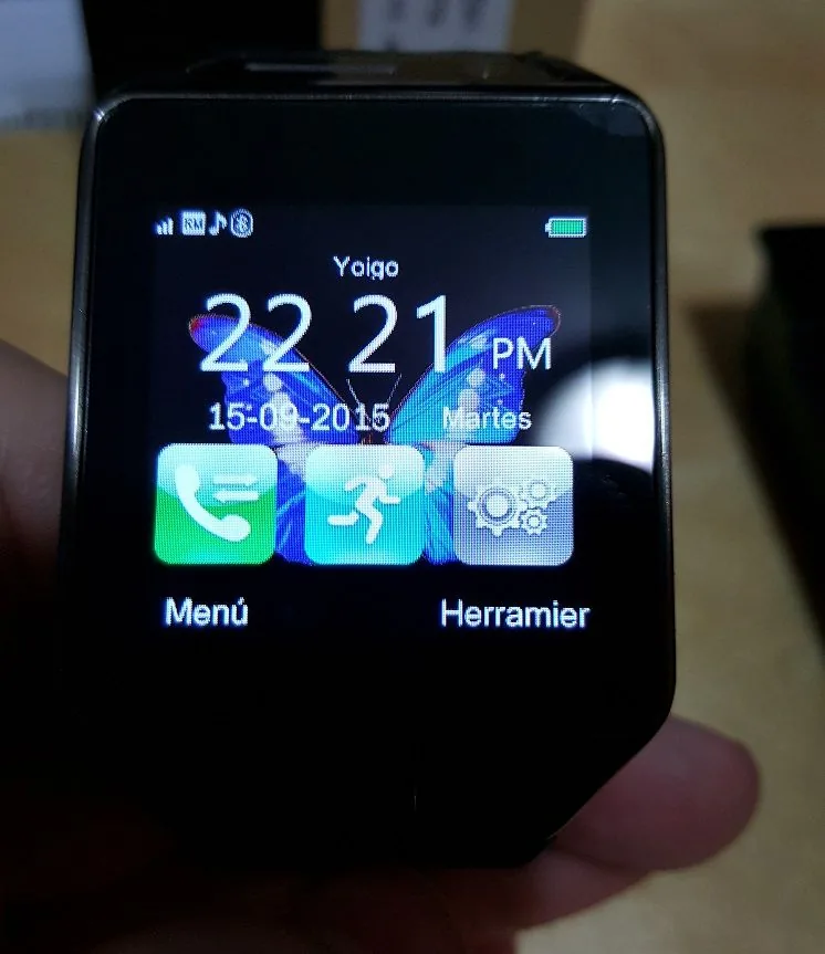 Funciones de teléfono móvil disponibles en el smartwatch GV08S