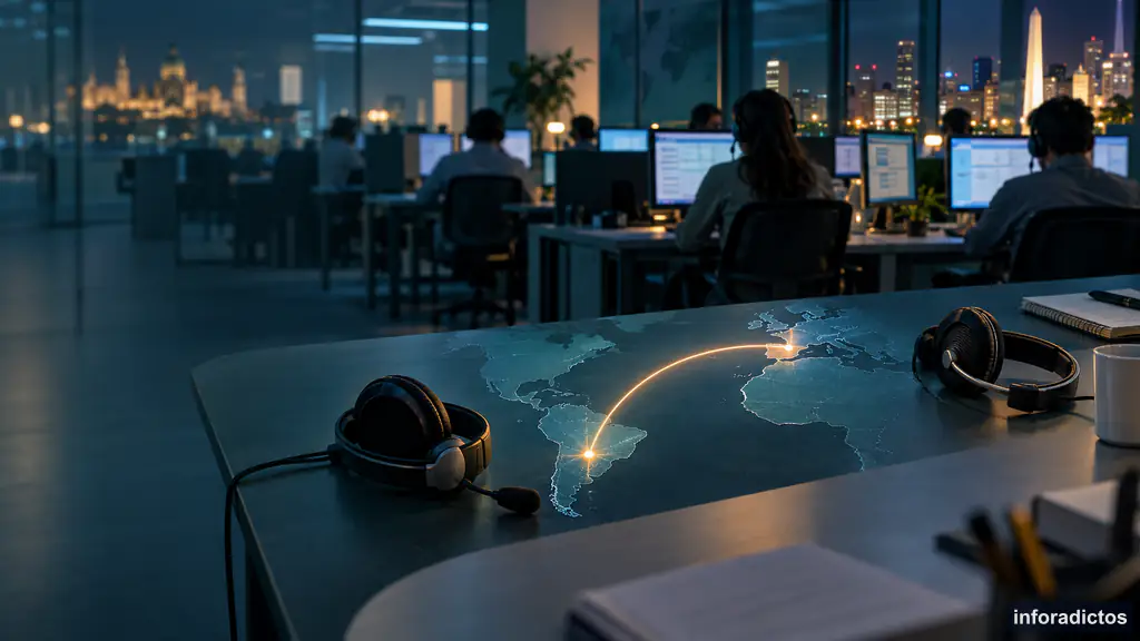 Centro de atención telefónica conectado entre España y Argentina