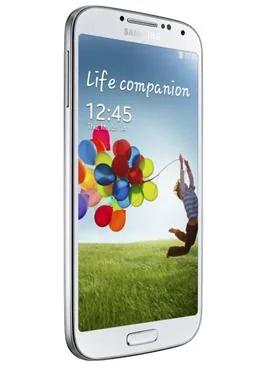 Samsung Galaxy S4 blanco Samsung Galaxy S4 blanco visto de frente y en perspectiva