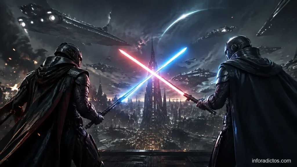 Duelo espacial inspirado en el tráiler de Star Wars The Old Republic