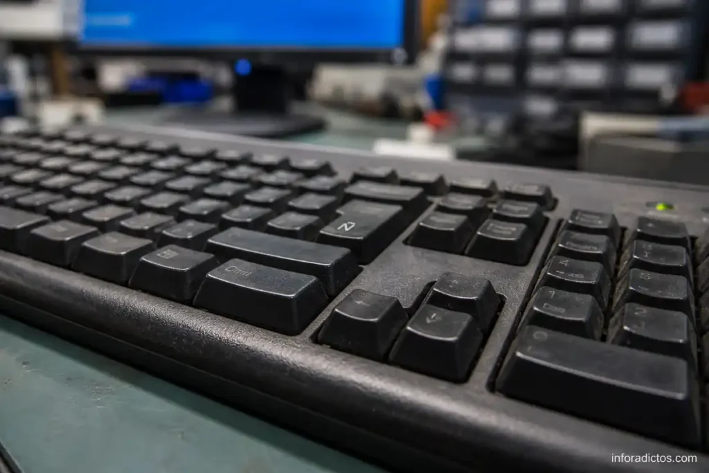 Teclado defectuoso causante de fallos intermitentes en un ordenador