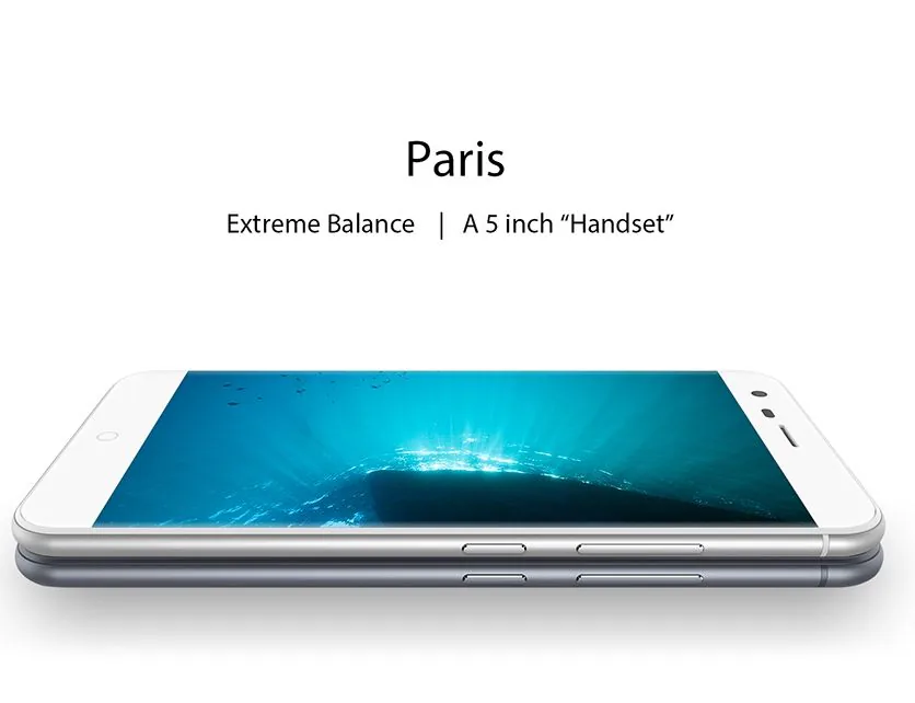 Dos teléfonos Ulefone Paris apilados vistos de perfil