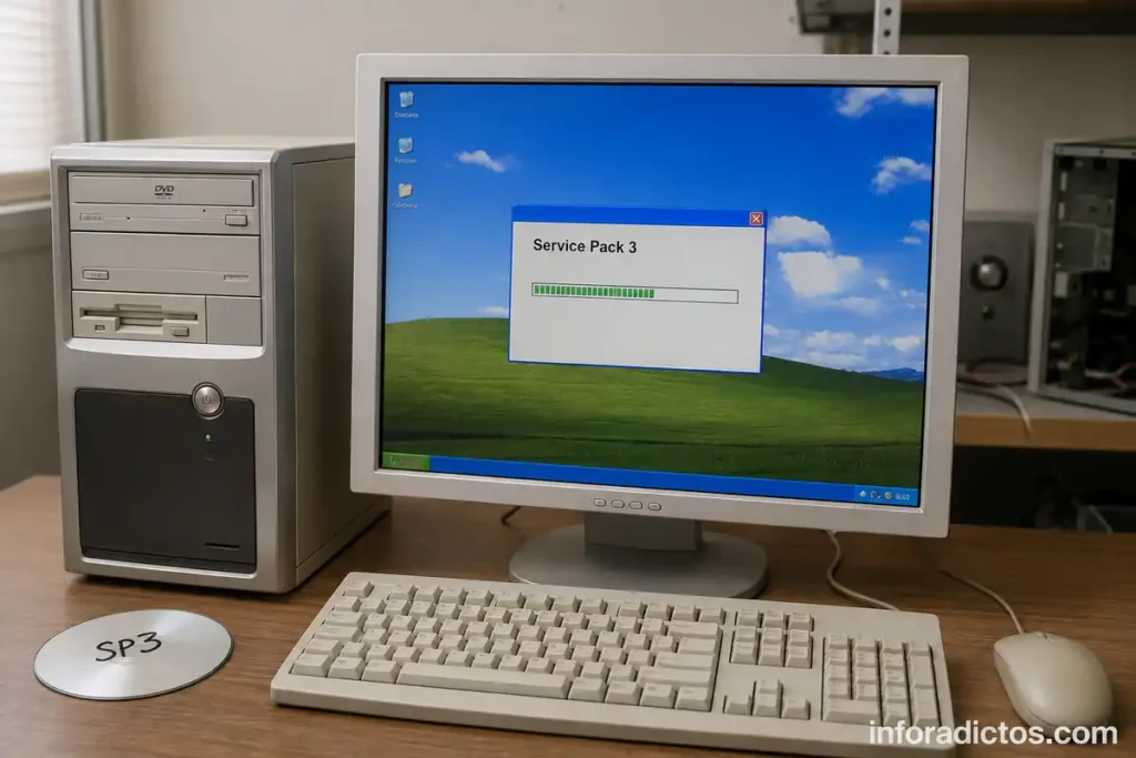 Instalación de Windows XP Service Pack 3 en un ordenador de 2008