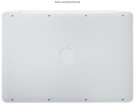 Parte posterior del MacBook blanco unibody Parte posterior del MacBook blanco unibody de 2009